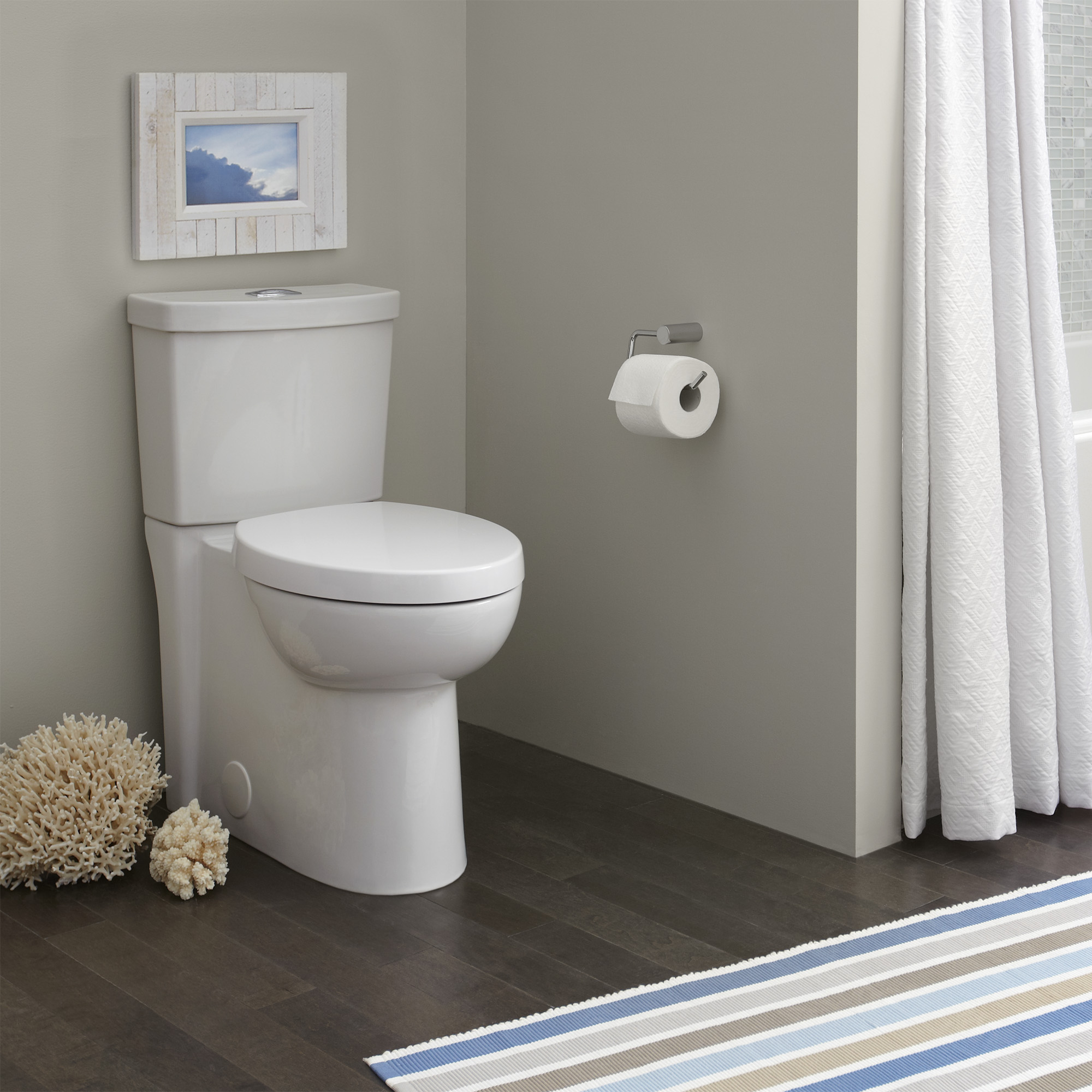 Studio® Skirted Two-Piece Dual Flush 1.6 gpf/6.0 Lpf and 1.1 gpf/4.2 Lpf Chair Height Elongated Toilet With Seat